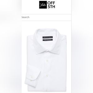 Saks Fifth Avenue, Slim Fit -Coupe Etroite, WHITE, New, never worn, not tags.